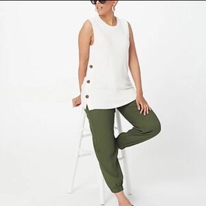 Jason Wu Sleeveless Knit Sweater – Ivory – Size 1X